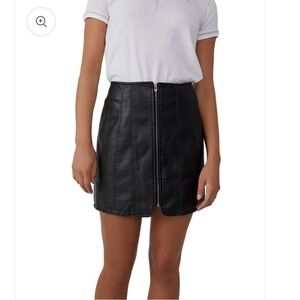 FREE PEOPLE Layla Leather Skirt